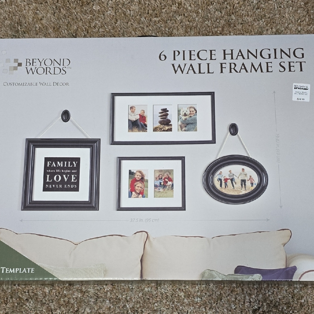 Beyond Words Black Hanging Wall Frame Set